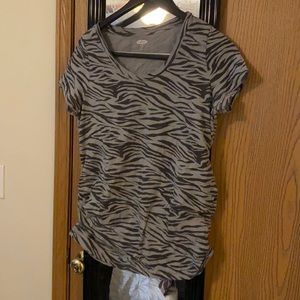 Zebra pattern maternity shirt, XL